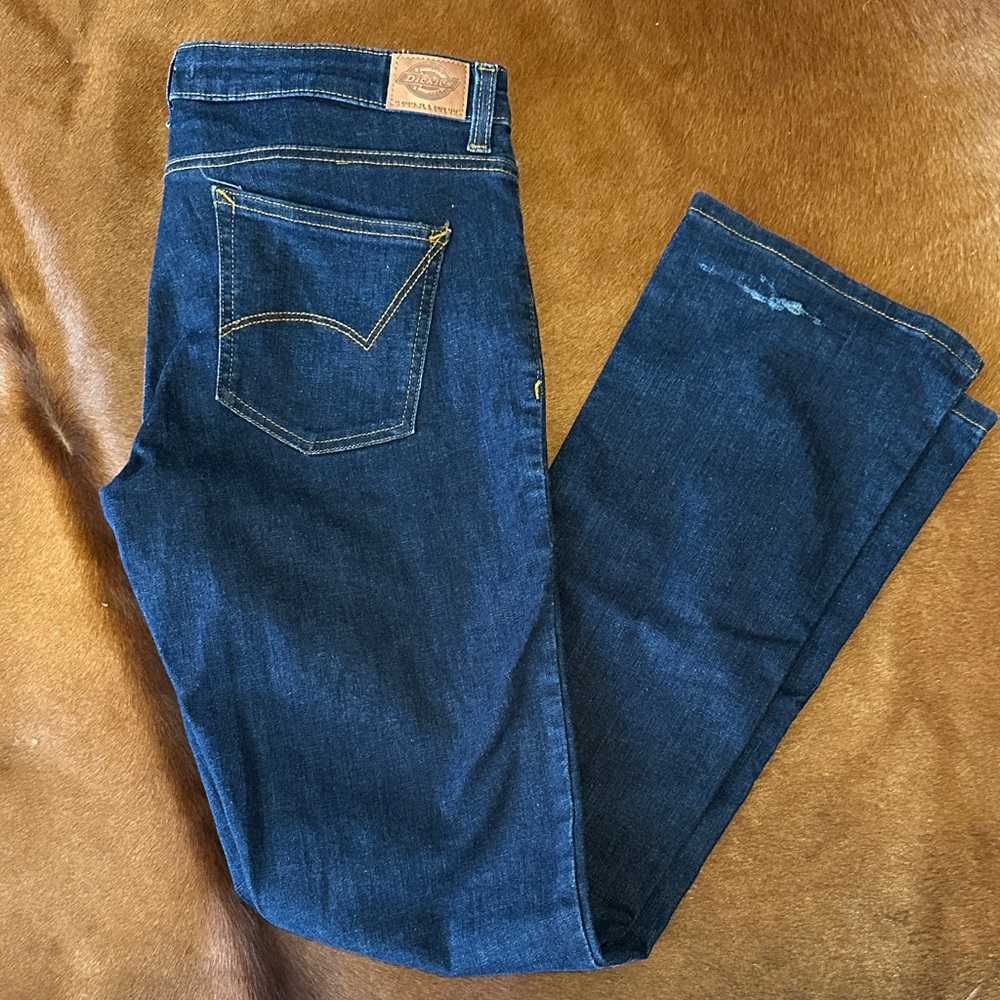 Dickies Women's Dark Blue Boot Cut Jeans 8 X 33